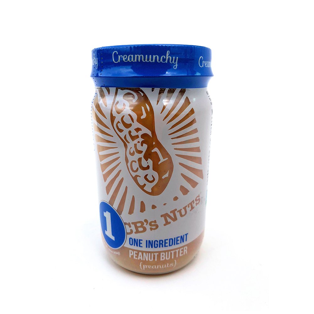 CB's Nuts USA Grown Non-GMO Creamy Crunchy 1 Ingredient Peanut Butter (2 Pack) - Perfect for Sandwiches, Smoothies & Healthy Snacking