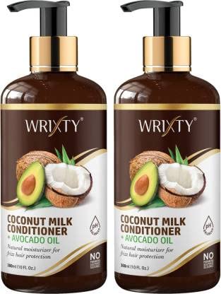Wrixty Coconut Milk Nourishing Hair Conditioner for Long & Strong Hair | Paraben & Sulfate Free | Natural Frizz Control & Moisturizing Treatment - 600ml | Perfect for Dry, Damaged Hair & Daily Hair Care Routine