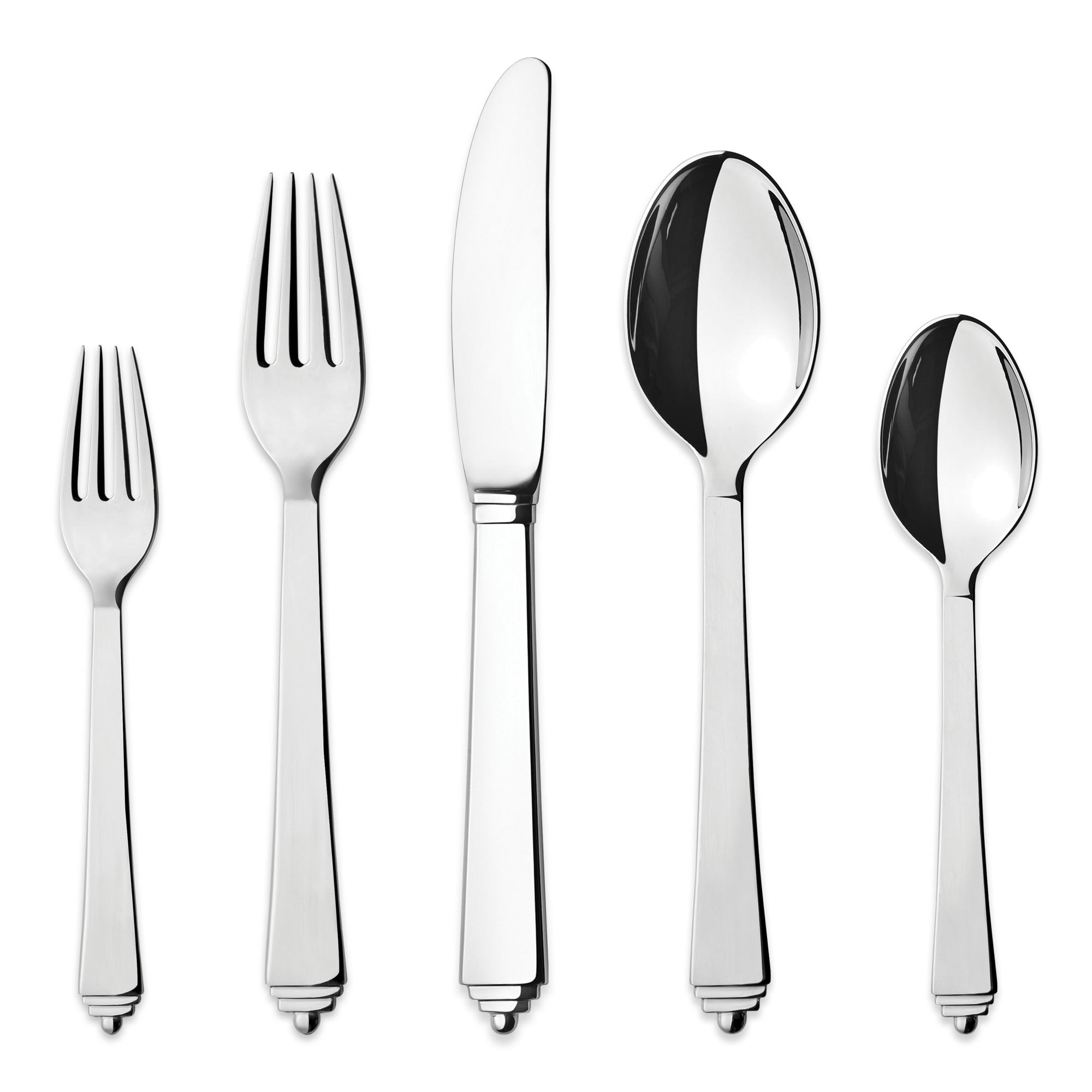 Premium Pyramid 5-Piece Dinnerware Set - Elegant Tableware for Formal Dining, Entertaining & Special Occasions