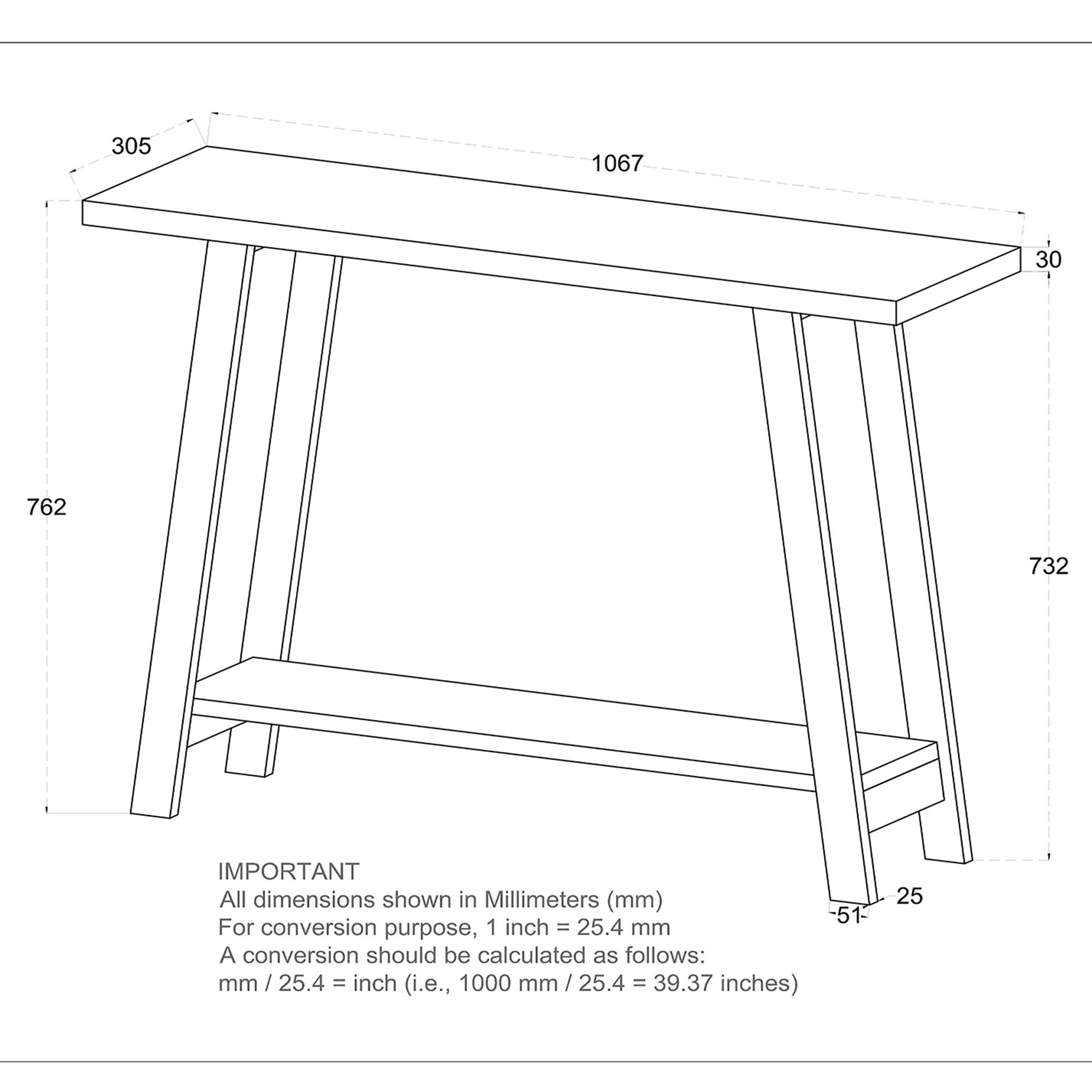Solid Wood Console Table with Storage - Walnut Finish for Sofa, Hallway & Entryway - Perfect for Organizing Keys, Mail & Decor