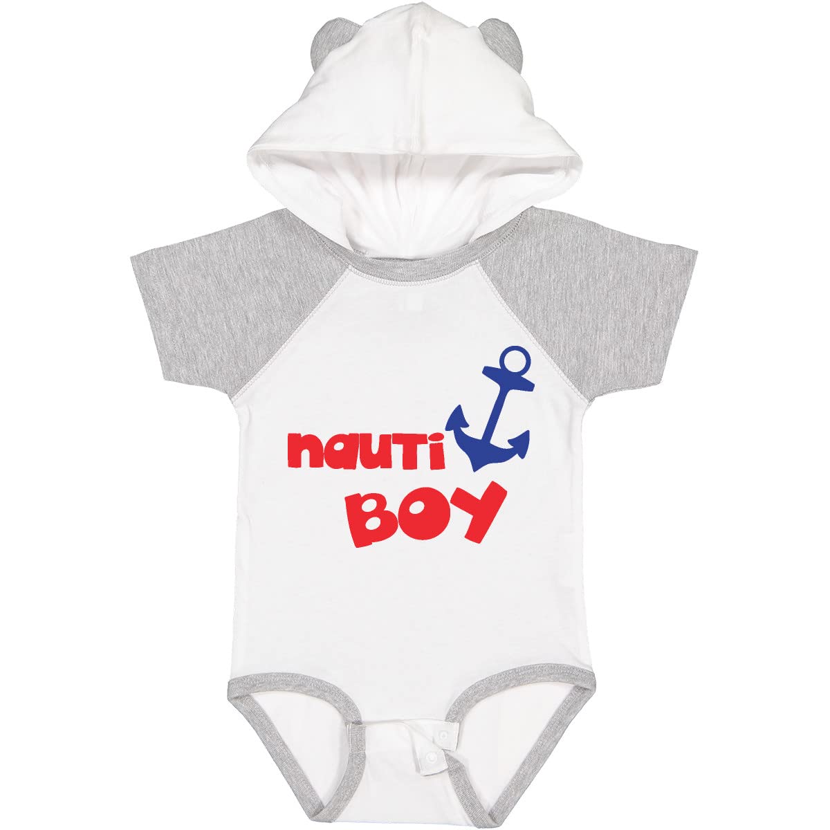 Inktastic Nauti Boy Baby Bodysuit - Cute Sailor & Boat Anchor Design - Nautical Themed Outfit for Boys & Girls - Perfect for Sailing, Beach Trips & Nautical Nursery Decor