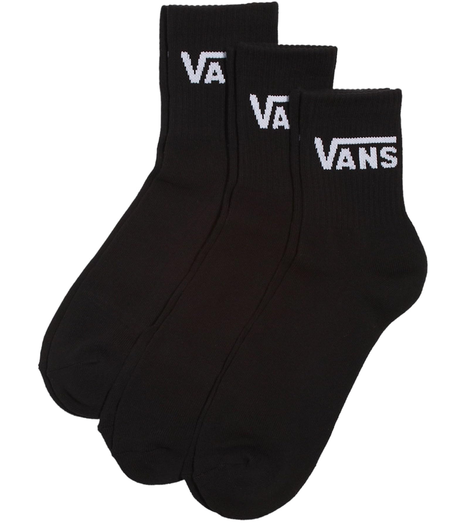 Vans Women's Half Crew Socks 3-Pack - Comfortable Cotton Blend Casual Socks for Everyday Wear, Sports & Sneakers | Perfect for Running, Gym, Workout & Daily Outfits