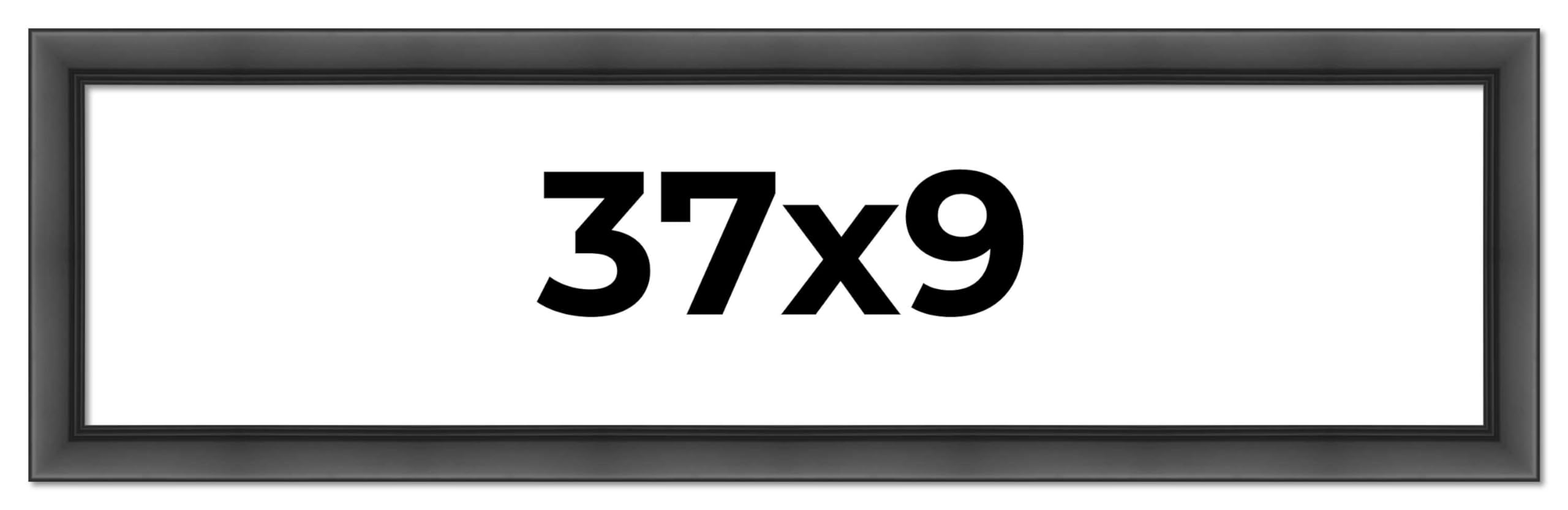 37x9 Inch Black Modern Picture Frame - Shatterproof UV Acrylic Glass, Acid-Free Backing, Wall Mounting Hardware - Perfect for Family Photos, Living Room Decor & Office Wall Art Display