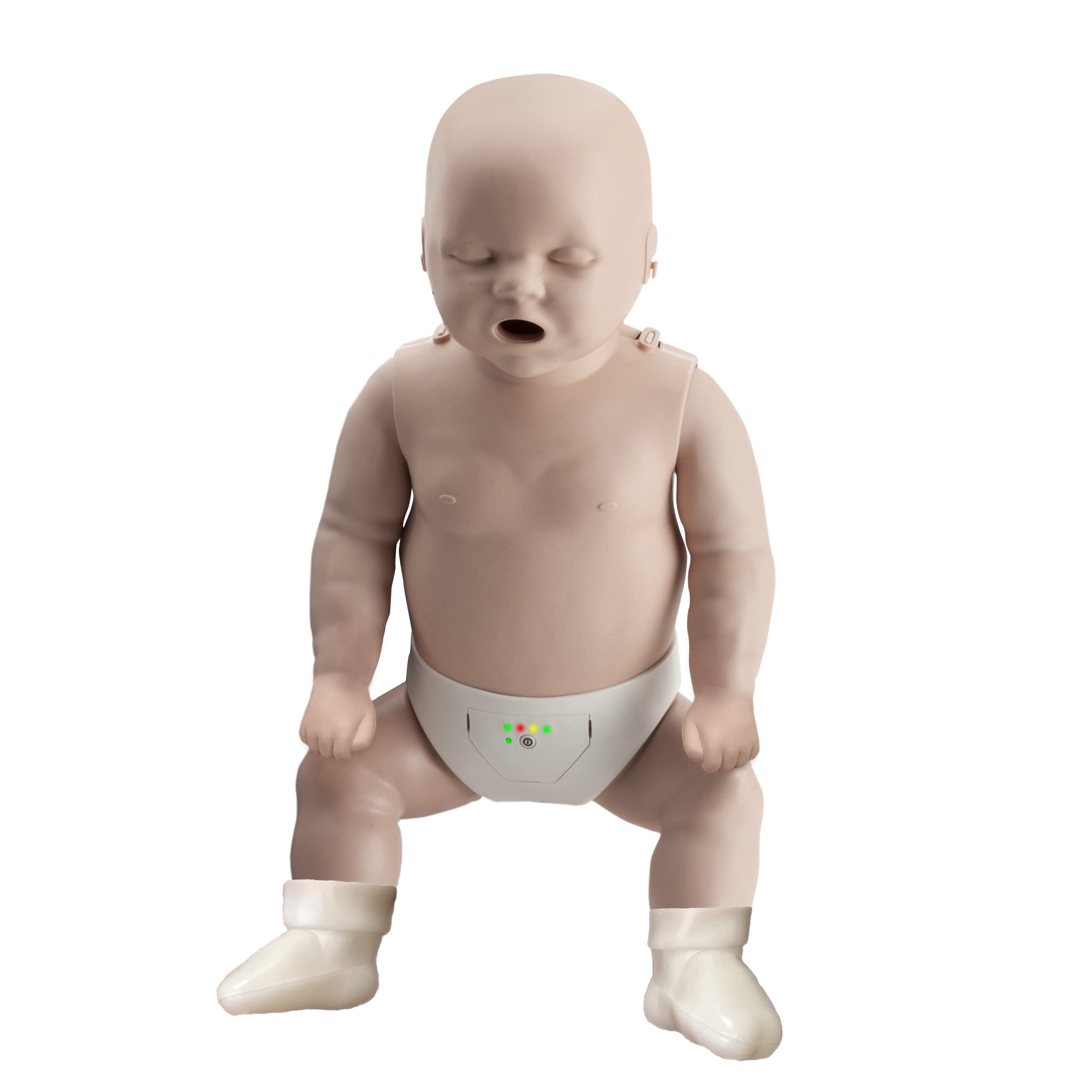 Prestan Professional Infant CPR Training Manikin with Real-Time Rate Monitor - Medium Skin Tone - Lifesaving Practice for Childcare, Nursing Students & First Responders