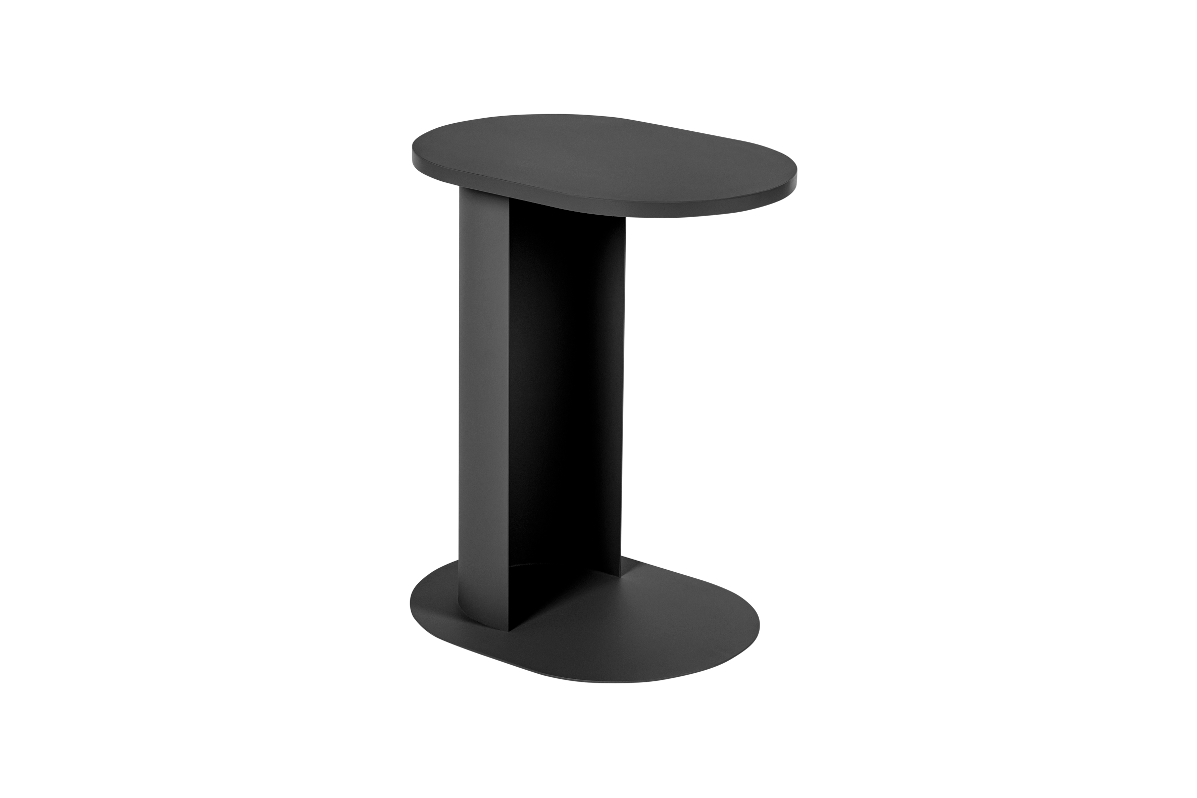 Nuno Side Table - Modern End Table in Vulcano Black for Living Room, Bedroom & Office - Small Accent Table with Sleek Design & Durable Finish
