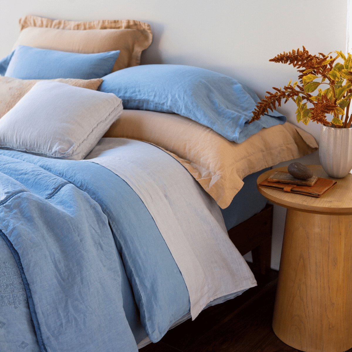 Premium 100% Linen Standard Pillowcase (Single) - Breathable & Hypoallergenic Bedding for Hot Sleepers & Sensitive Skin - Perfect for Home, Hotel, or Travel Use