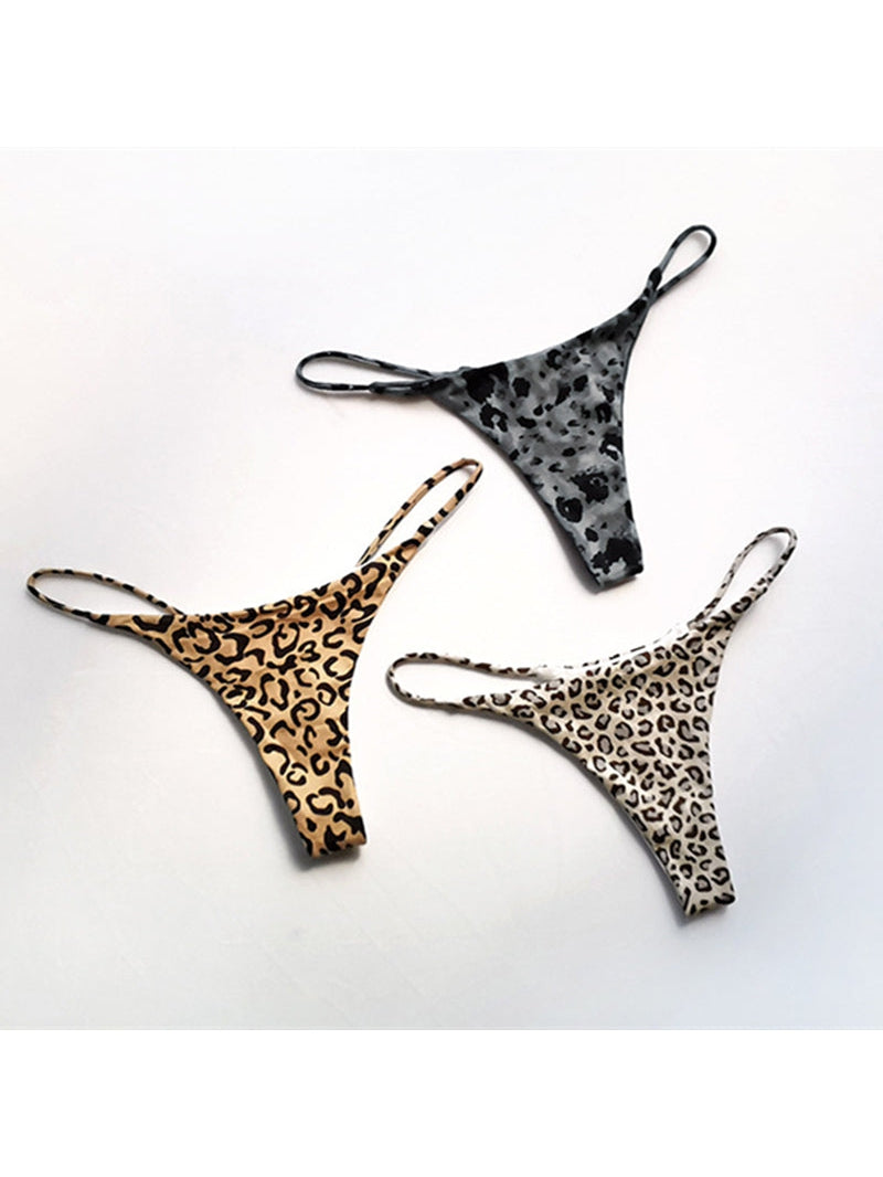 ZASUWA Women's Leopard Print T-Back Thong Underwear - Sexy & Comfortable Lingerie for Date Night, Boudoir, or Everyday Wear