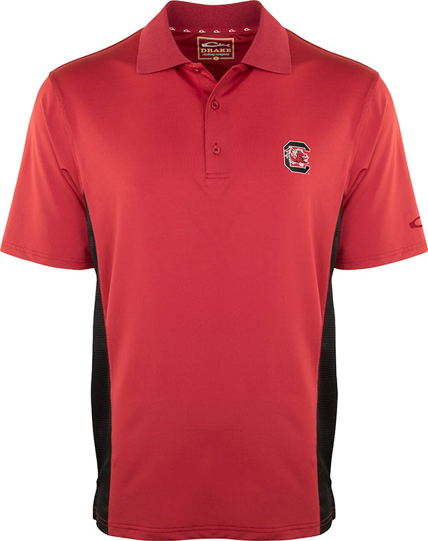 Breathable South Carolina Performance Polo Shirt with Mesh Sides - Moisture-Wicking Golf & Tennis Apparel for Men