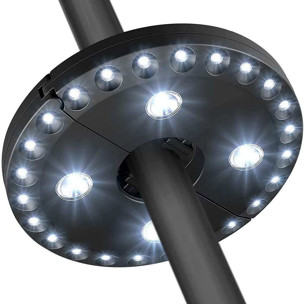 Bright 200 Lumens LED Patio Umbrella Light - 24+4 LEDs, 3 Lighting Modes, Cordless with 4 AA Batteries - Perfect for Outdoor Dining, Camping Tents, Backyard Parties and Patio Decor