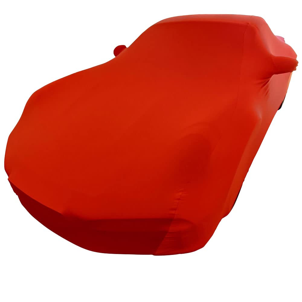 Premium Indoor Car Cover for Porsche 911 (992) Turbo S - Custom Tailored Fit with Mirror Pockets (Red) | Dust Protection for Garage Storage & Vehicle Preservation