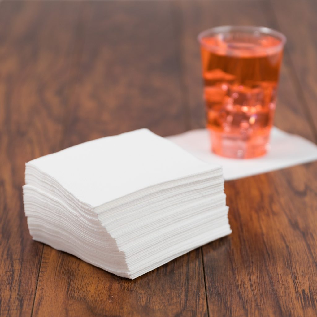 Premium White Cocktail Napkins (100 Count) - Elegant & Absorbent for Parties, Weddings, and Home Entertaining