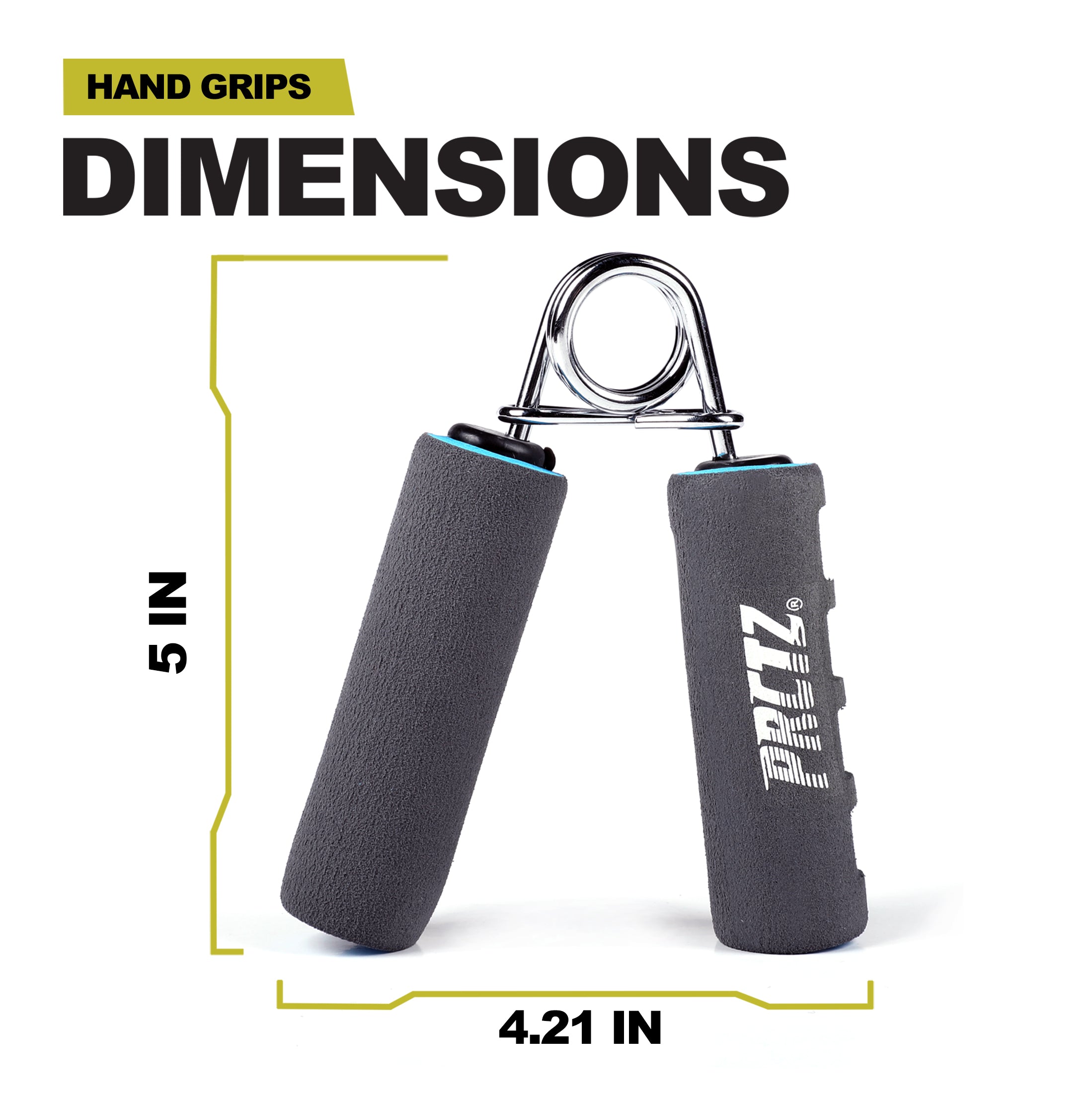 PRCTZ Essential Hand Grip Strengthener - 2 Pack Set for Hand Therapy, Forearm & Finger Strength Training - Perfect for Athletes, Musicians & Office Workers
