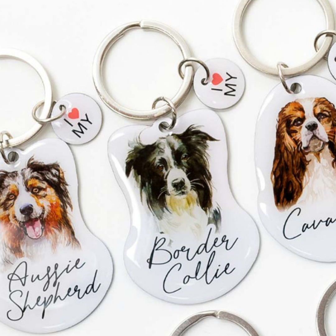 Splosh Pet Keychain - Cute Border Collie Dog Keyring for Pet Lovers | Perfect for Keys, Bags & Gifts (Best Friend Gift Idea)