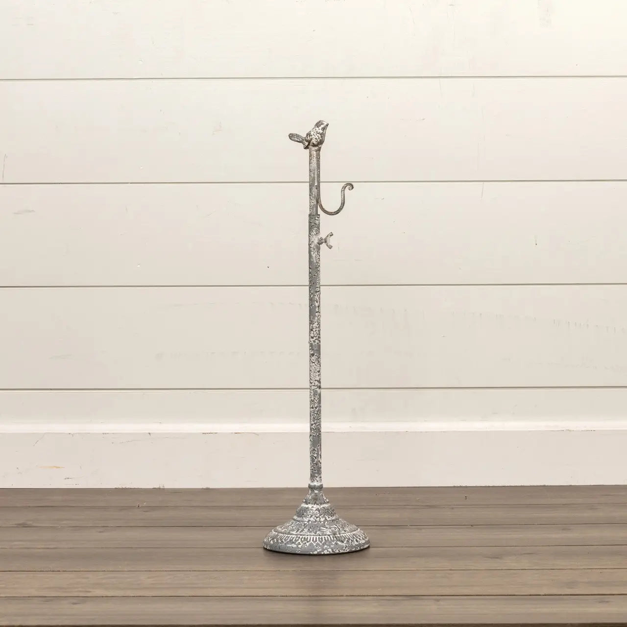 Adjustable Weathered Grey Display Stand - Rustic Wooden Shelf for Home Decor, Retail Stores & Photo Props - Perfect for Books, Plants & Decorative Items