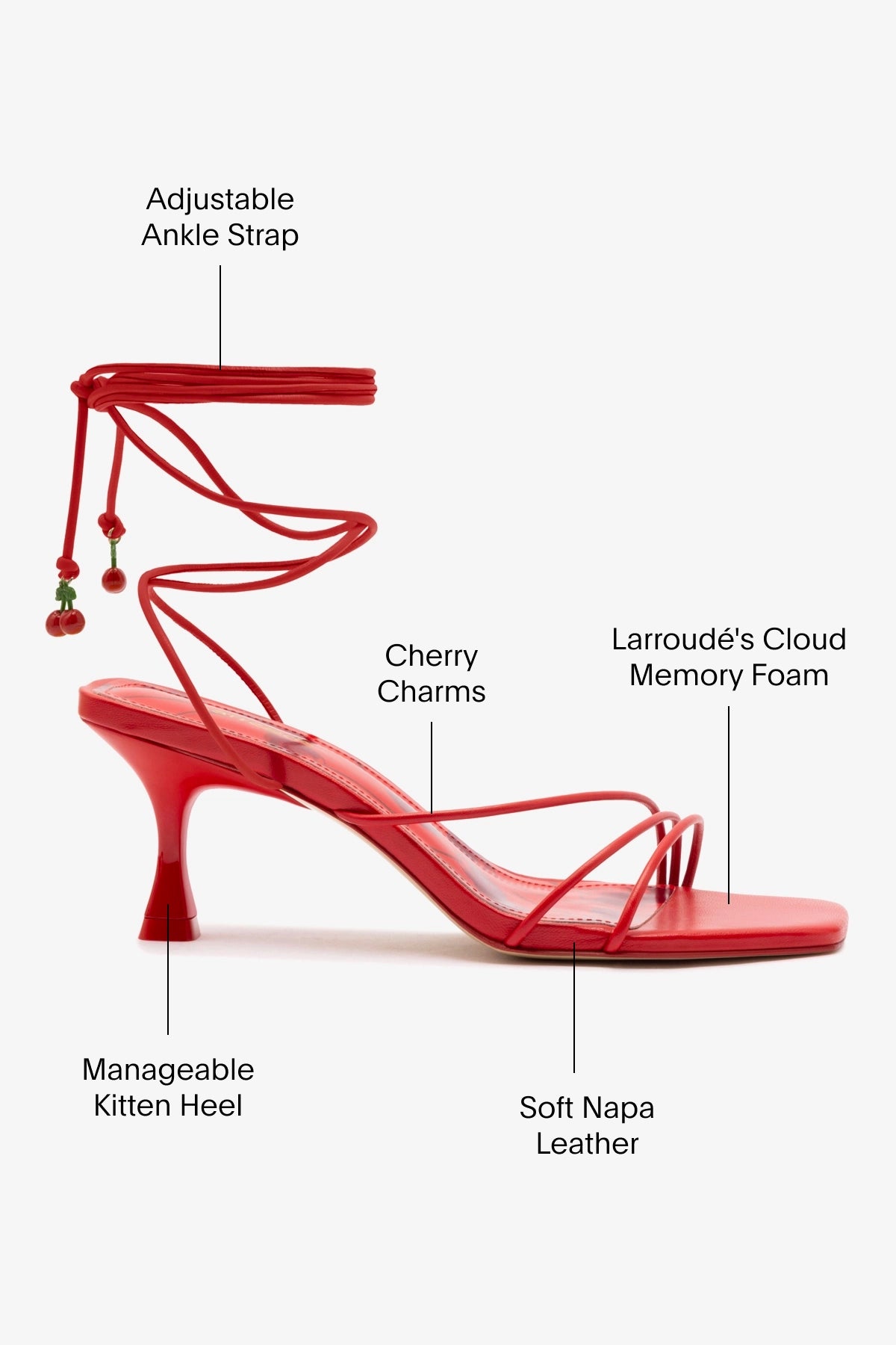 Nadia Women's Sandals - Comfortable Scarlet Leather Strappy Sandals for Summer, Beach, and Casual Outings