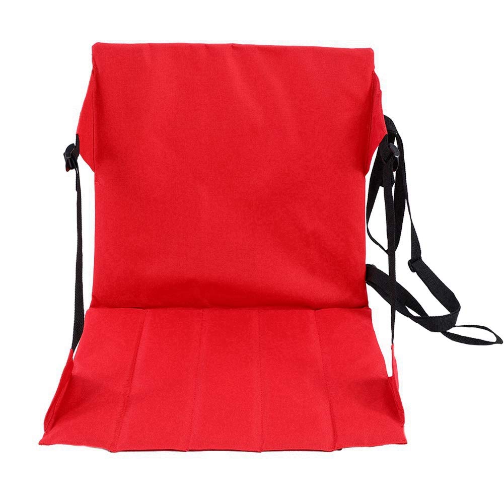 VGEBY1 Stadium Seat Cushion - Portable Folding Bleacher Chair for Sports Games, Camping, Picnic & Beach - Comfortable Outdoor Seat Cushion (Red) - Perfect for Football, Baseball, Concerts & Outdoor Activities