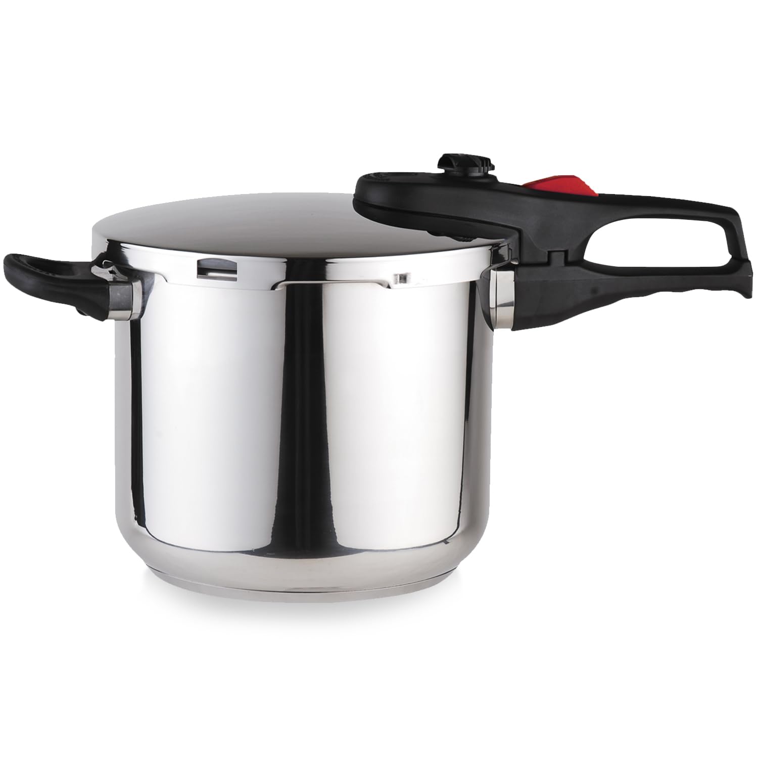 MAGEFESA Practika Plus 6.3-Quart Stainless Steel Pressure Cooker – 18/10 Induction Compatible Cookware with 5-Layer Heat Diffuser & 5 Safety Systems for Even Cooking | Perfect for Soups, Stews, and Fast Meal Prep