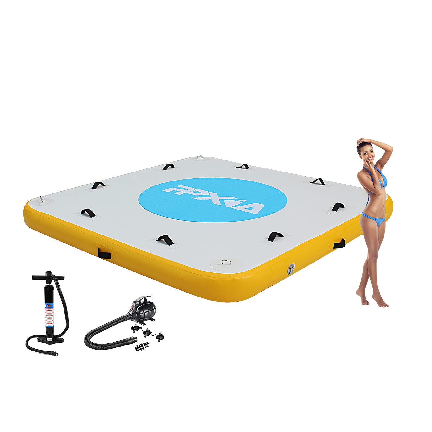 **8FT Inflatable Floating Dock for Lakes & Pools - Thick 6