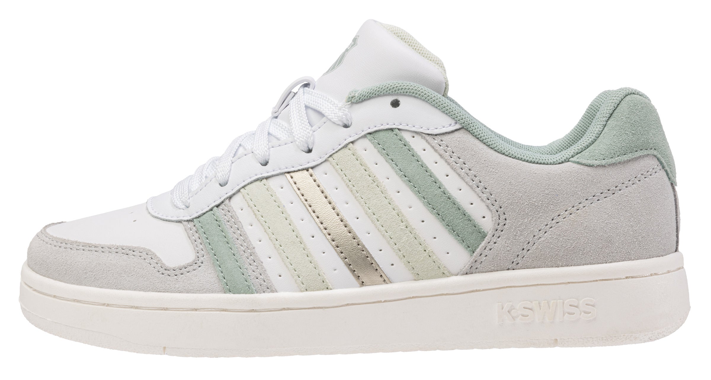 86931 133 M | Court Palisades Sneakers in White, Canary Green, Frosty Green, Champagne & Gold | Perfect for Casual Wear, Tennis & Street Style Fashion