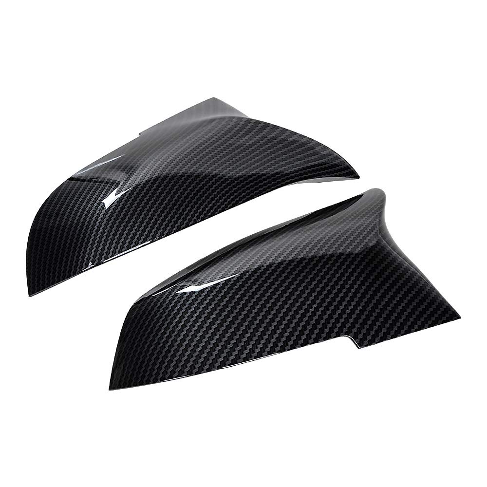 Carbon Fiber Left Right Door Wing Side Rear View Mirror Cover Cap for BMW 2014-2018 F01 F02 730 740 750 760 Models - Perfect Fit & Stylish Upgrade for Enhanced Vehicle Appearance