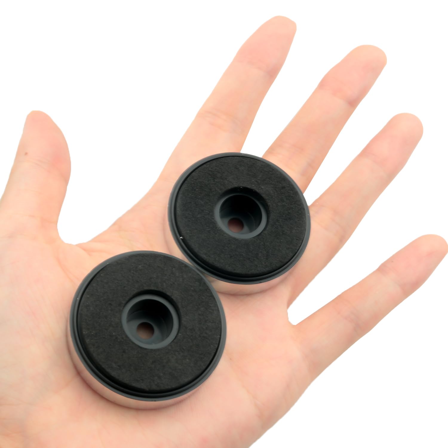 4PCS Silver Audio Anti-Slip Circular Feet - 1.57x0.39 Inch Shock Absorbing Pads for DVD Speakers, Amplifiers, Home Theatre Systems, and Sound System Repairs - Perfect for Enhanced Audio Stability and Vibration Reduction