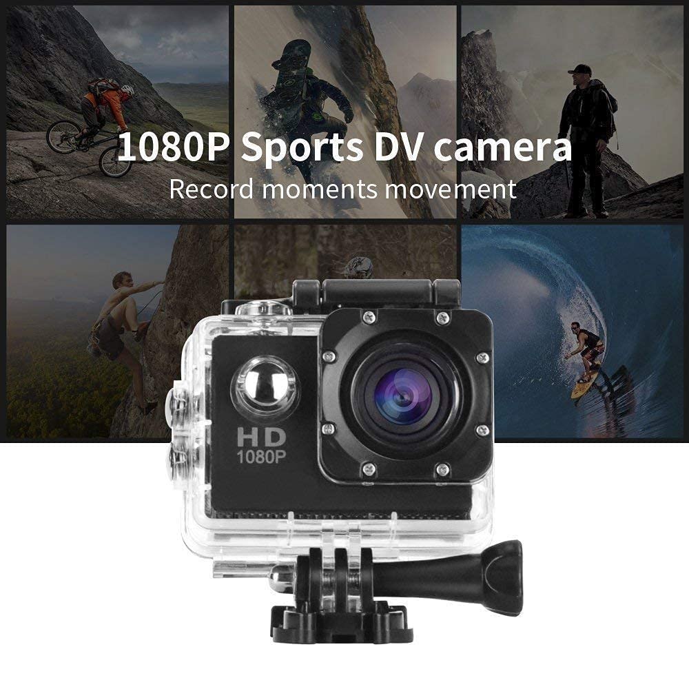 4K Ultra HD Action Camera with 170° Wide-Angle Lens & EIS Stabilization - Waterproof Sports Camera with Accessory Kit for Vlogging, Diving, Skiing & Outdoor Adventures