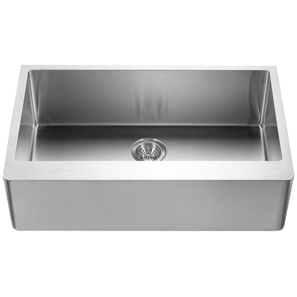 Hamat HUD 3320S Stainless Steel Apron Front Large Single Bowl Kitchen Sink - Perfect for Farmhouse Style Kitchens & Heavy Duty Cooking
