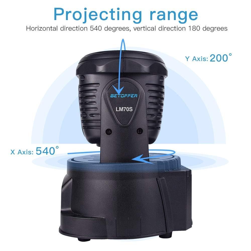 BETOPPER RGBW Moving Head DJ Lights - 7x8W 4 Pack Sound Activated & DMX Lighting for Stage, Party, Live Shows, Bar, Disco - Perfect for Nightclubs, Wedding Receptions & Concert Lighting Effects