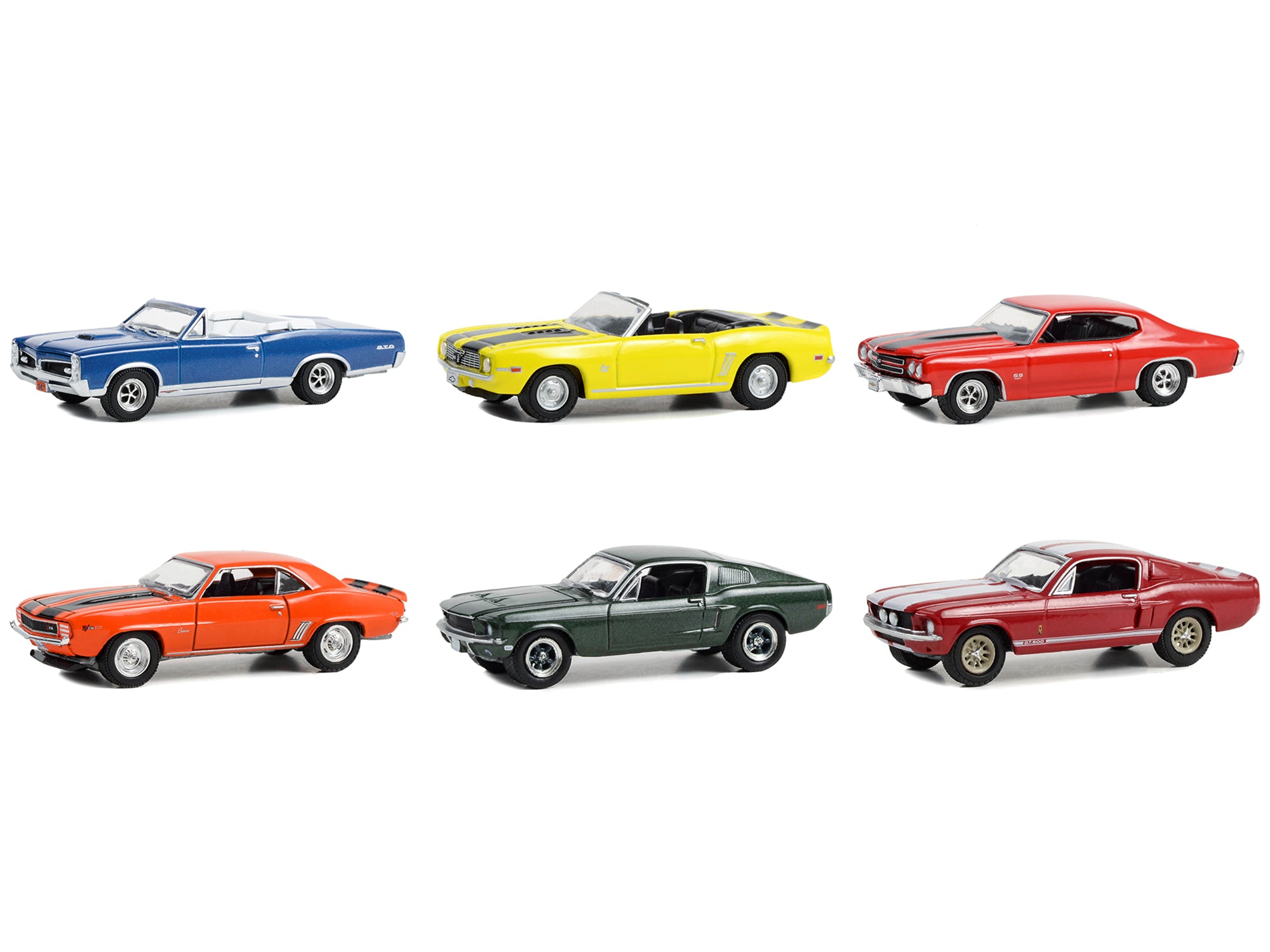 Greenlight 1/64 Diecast Model Cars - Woodward Dream Cruise 6-Piece Collector's Set | Vintage Car Collection for Display, Gifts & Diecast Enthusiasts