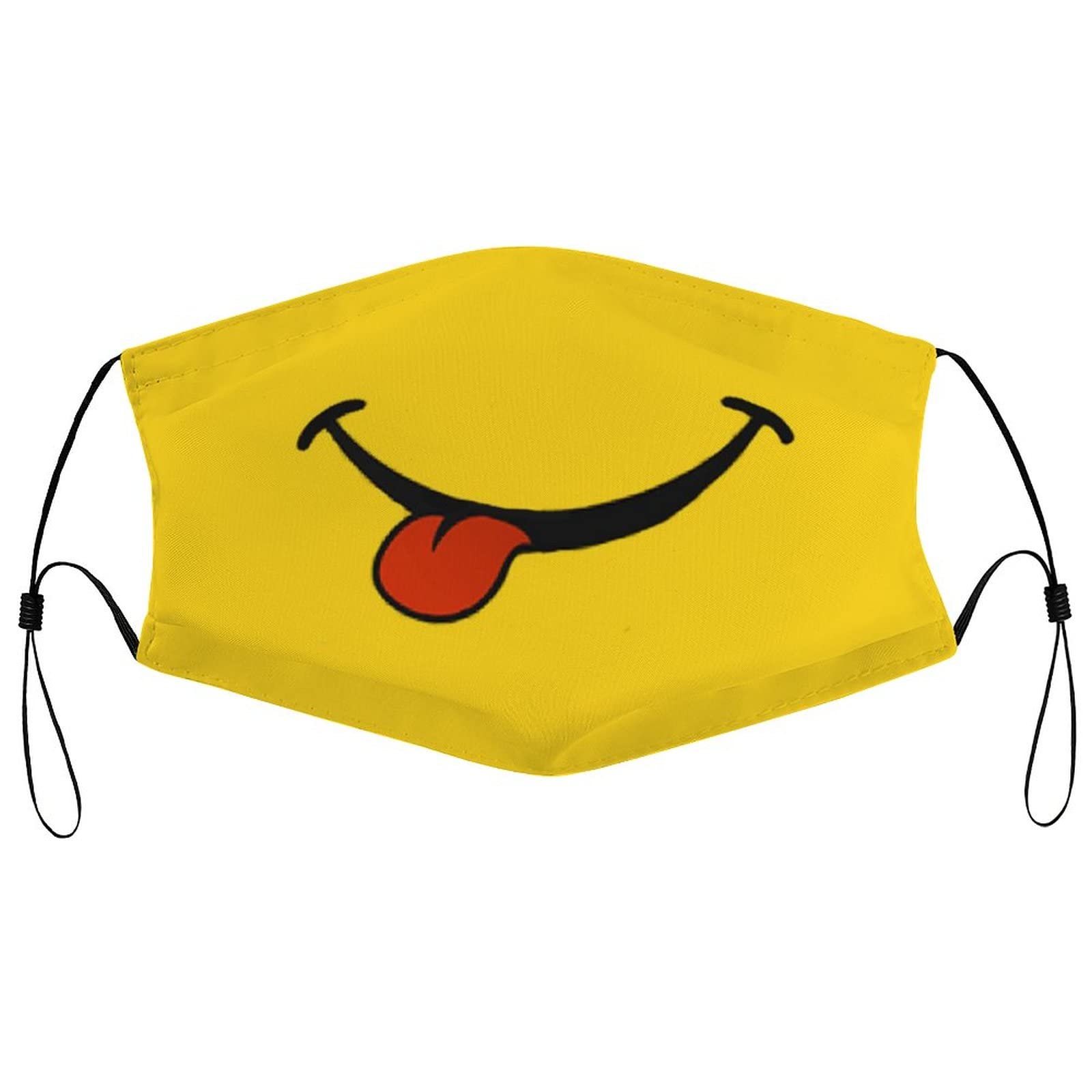 Funny Smiley Face Mask - Washable & Breathable for Adults - Perfect for Parties & Daily Use