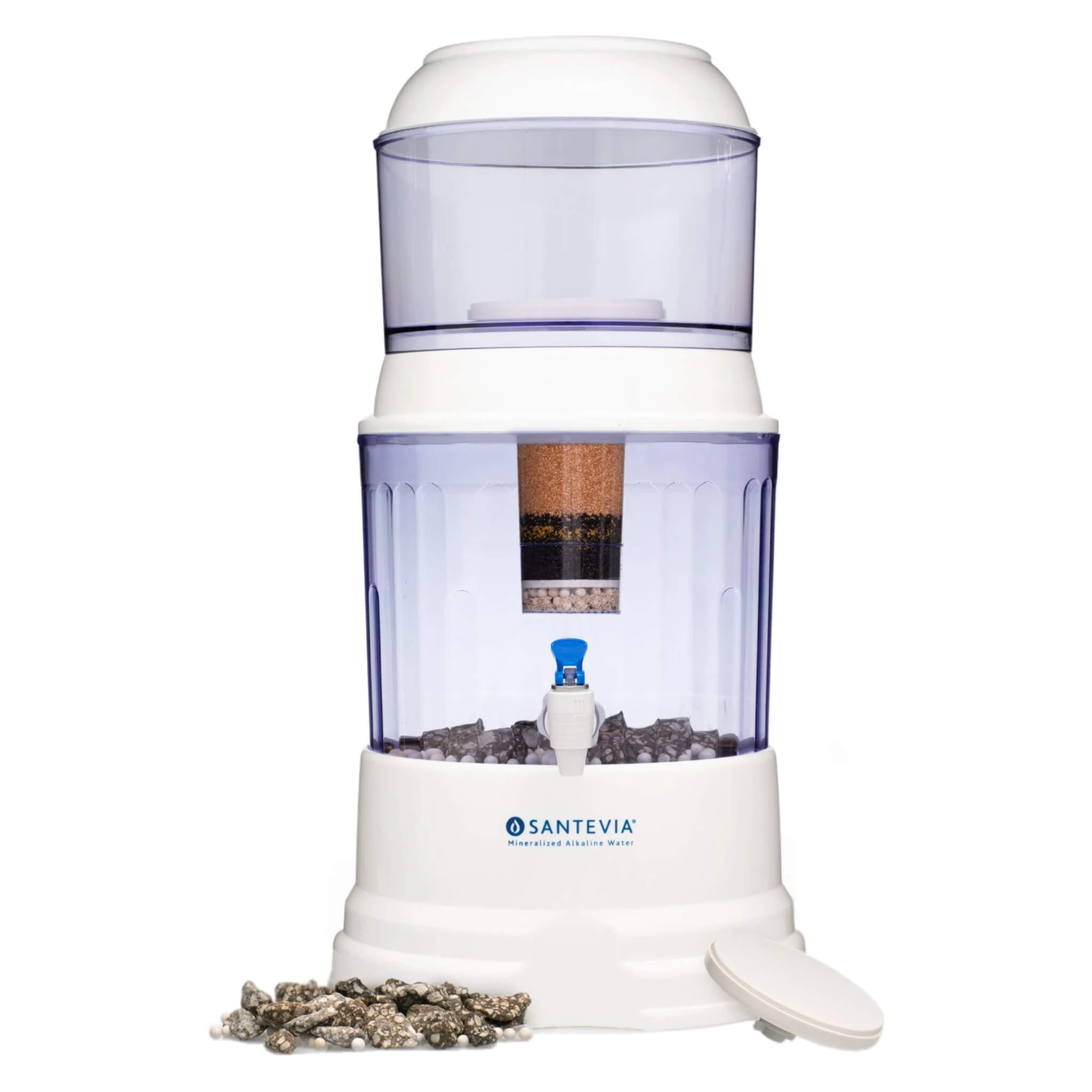 15L Countertop Gravity Water Filter System - Pure Drinking Water for Home, Camping & Emergency Use