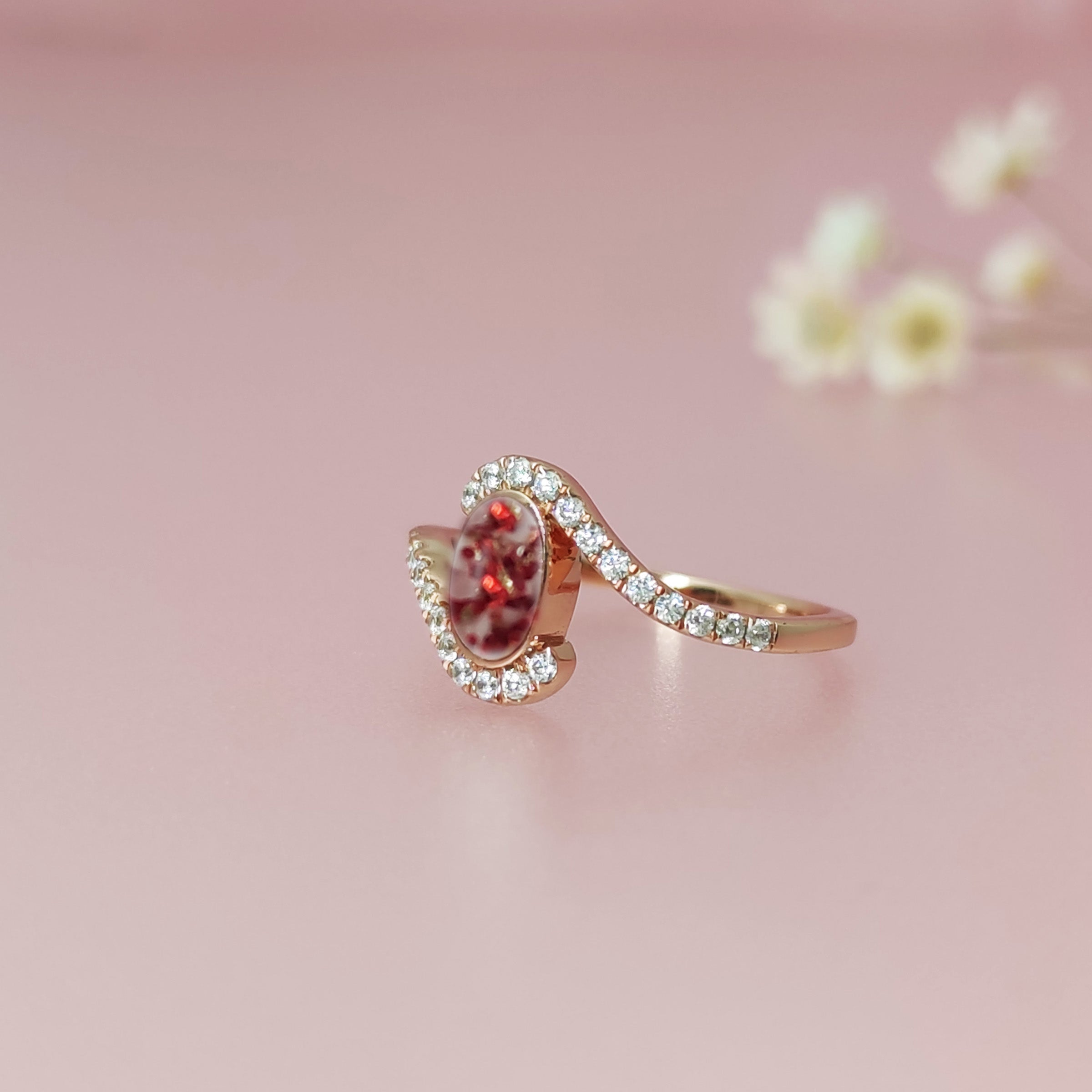 Boundless Love Memorial Ashes Ring - Handcrafted Keepsake Jewelry for Cremation Ashes - Perfect for Remembrance & Memorial Gifts