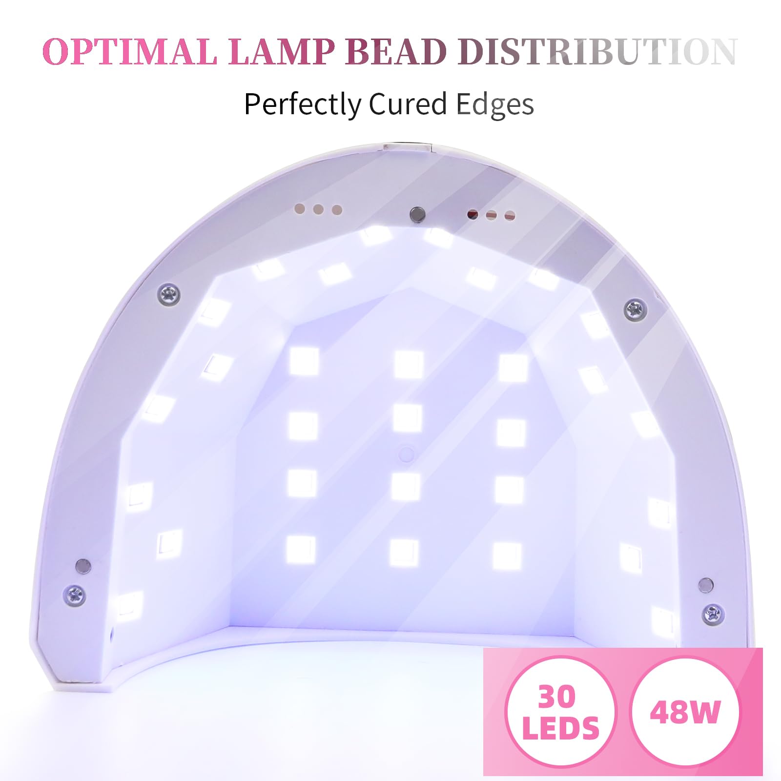 Professional 48W UV LED Nail Lamp with 3 Timers (5s/30s/60s) & Auto Sensor - Portable Gel Polish Dryer for Home & Salon Use - Perfect Gift for Women & Girls - Ideal for Manicures, Pedicures & Nail Art