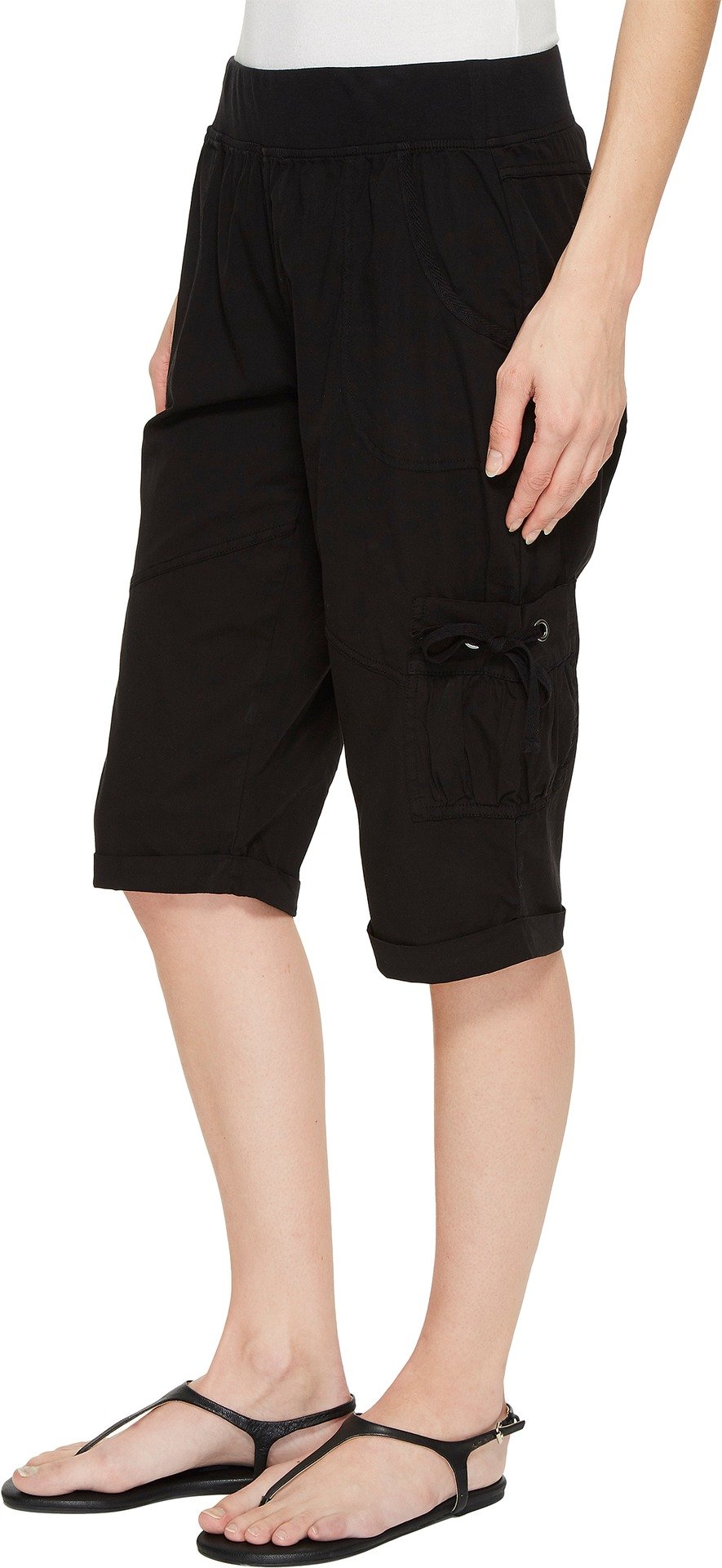 XCVI Rylee Women's High Waisted Stretch Shorts - Black Size XL (16) - Perfect for Yoga, Running & Casual Wear