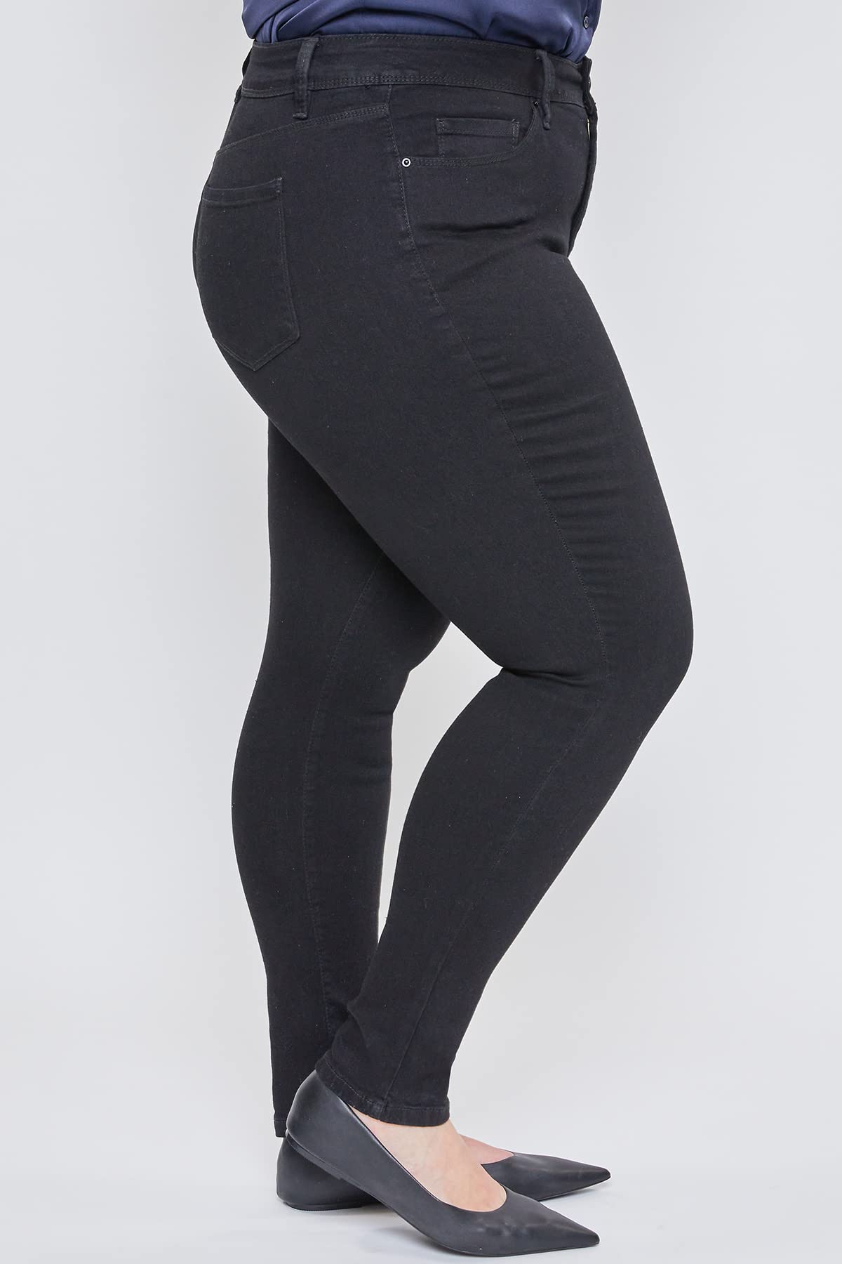 Royalty For Me Women's Plus Size High Rise Skinny Jeans - Stretch Denim Pants for Curvy Figures | Perfect for Work, Casual Outfits & Date Nights