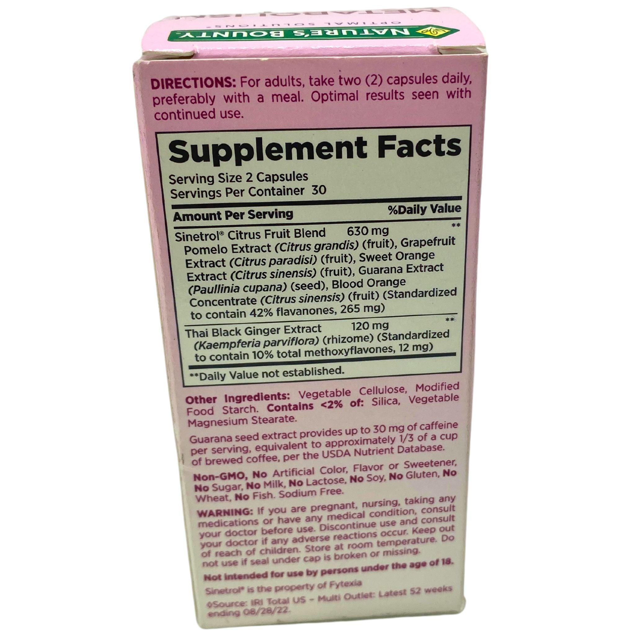 Nature's Bounty Optimal Solutions Metabolism Booster Supplement - 60 Capsules (Pack of 50) for Weight Management & Energy Support - Perfect for Daily Wellness Routine & Fitness Goals