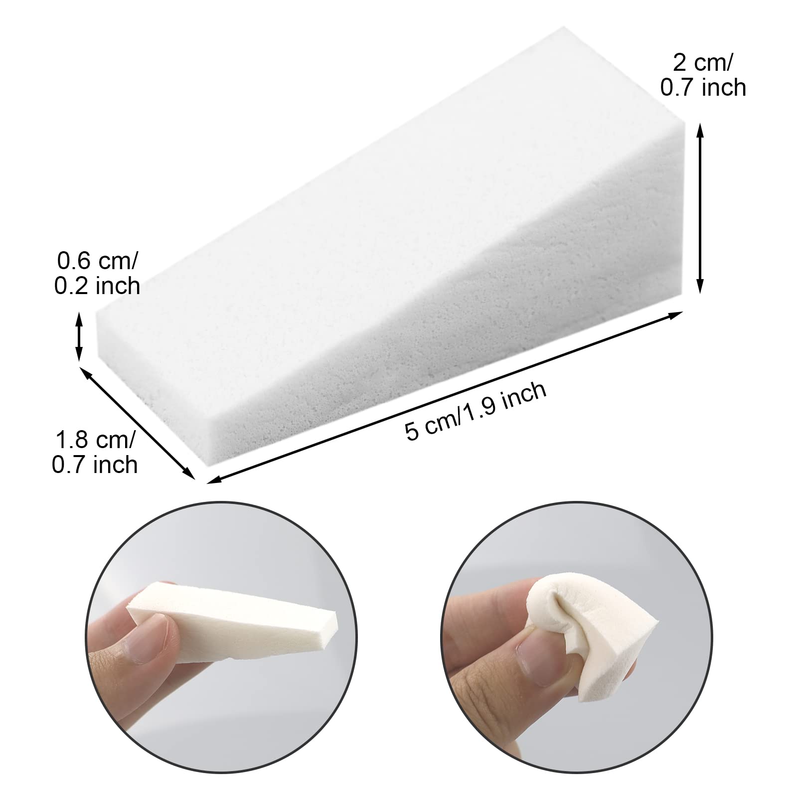 24 Pcs Nail Art Sponges - Triangle Makeup Wedges for Foundation Blending, Cosmetic Sponge Applicators - Perfect for Nail Polish, Makeup Application & Beauty Tools (Home Salon & Professional Use)