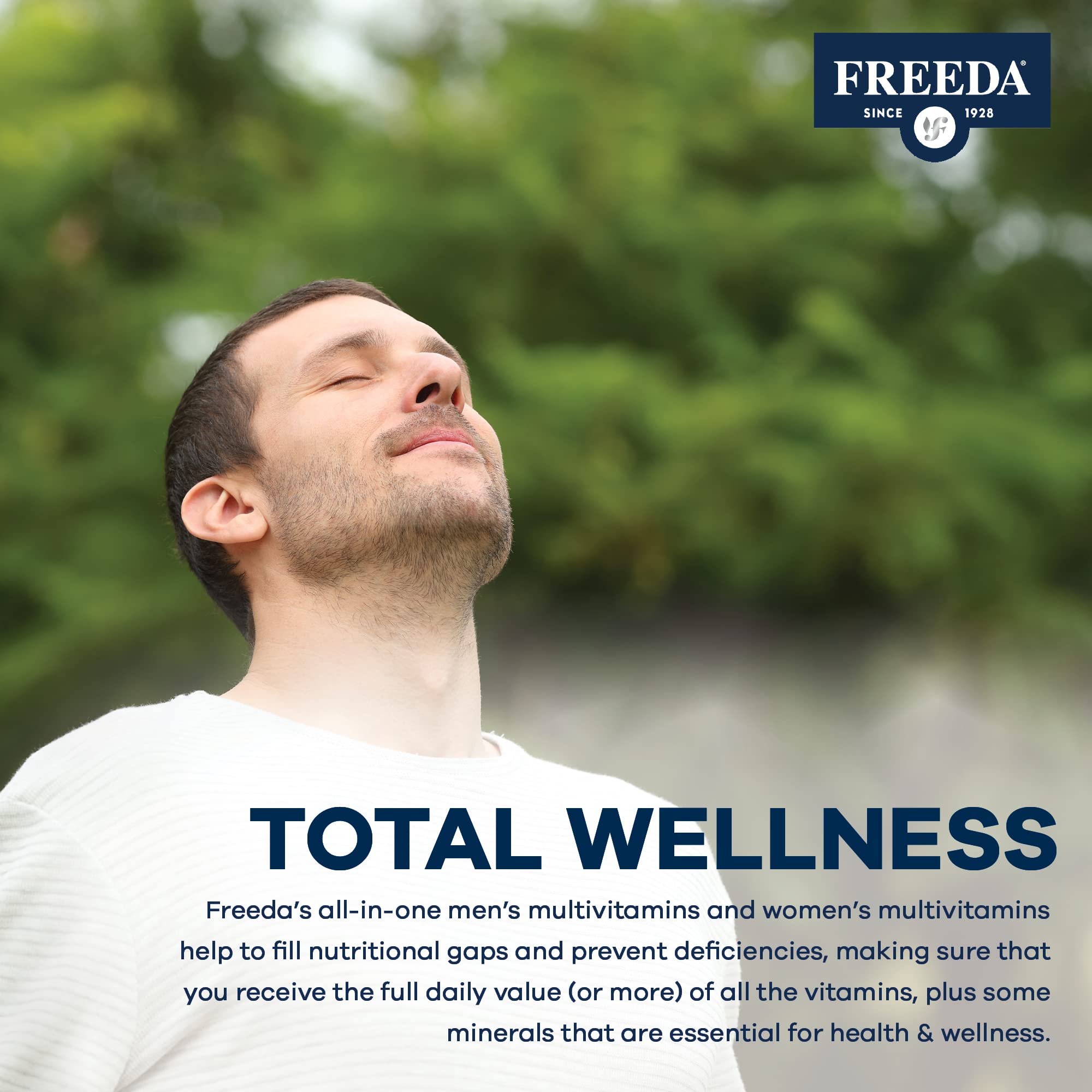FREEDA One Daily Multivitamin Without Iron - Kosher Certified Iron-Free Multivitamin Supplement for Adults, Men & Women - 100 Capsules - Supports Energy, Immunity & Overall Health for Busy Lifestyles