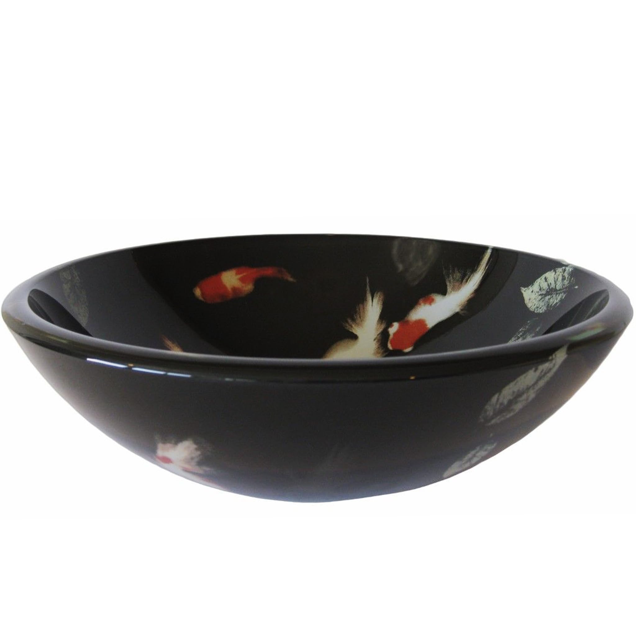 Novatto FICHE Modern Glass Vessel Bathroom Sink - TID-195 - Stylish Above Counter Basin for Bathroom Vanity, Powder Room & Luxury Home Decor