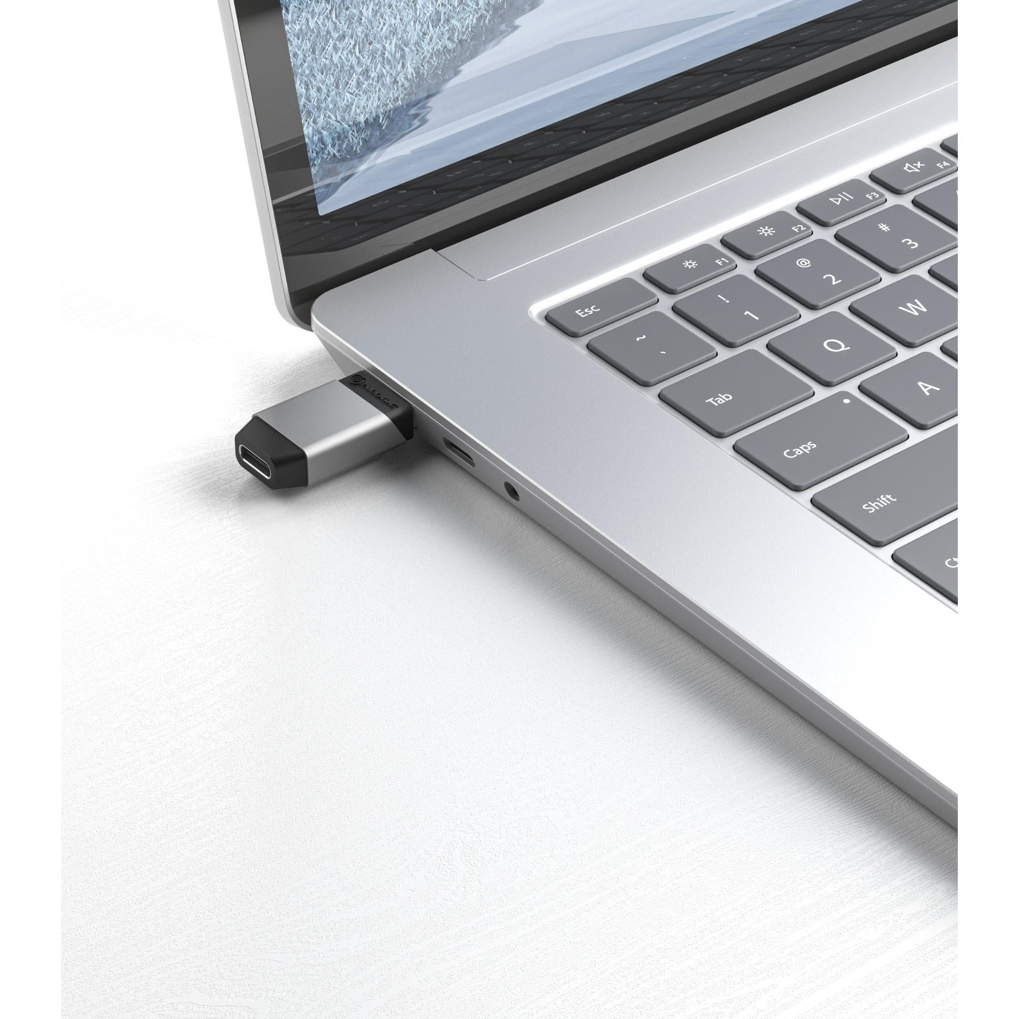 ALOGIC Ultra Mini USB A to USB C Adapter - Space Grey | Fast Charging & Data Sync | Compatible with iPhone, Samsung, MacBook & More | Perfect for Travel, Office & Home Use