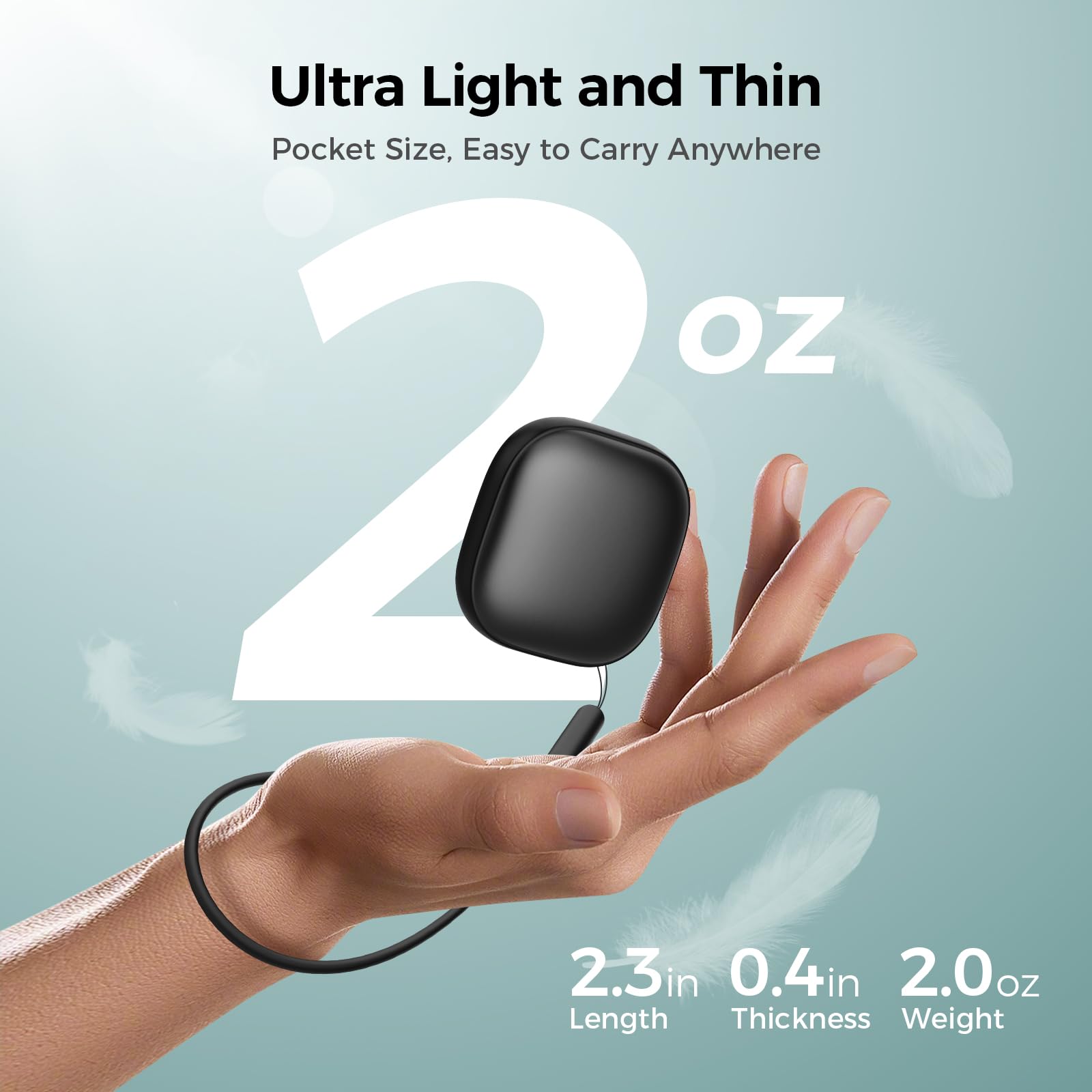 Rechargeable Pocket-Sized Hand Warmers 2 Pack - AI Smart Chips, 3 Heat Levels, Ultra-Thin 4000mAh Electric Hand Warmers for Men & Women - Perfect for Hunting, Camping, Hiking & Winter Outdoor Activities