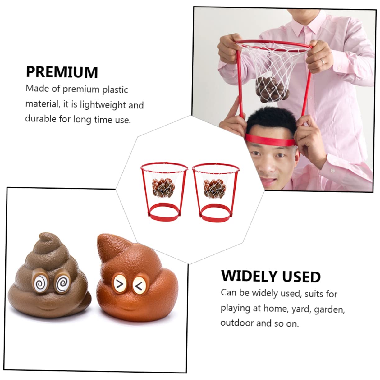 Toddmomy 2-Pack Interactive Poo-Shaped Throwing Toys - Funny Stress Relief & Party Games for Adults - Perfect for Gag Gifts, Office Pranks & Family Game Nights