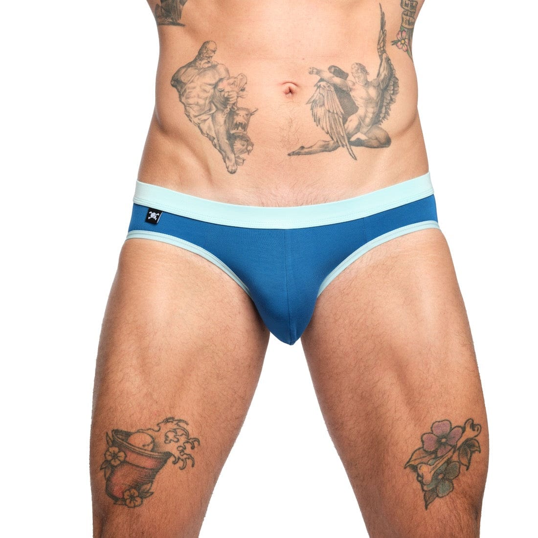 Just The Bones Cloud Y Jock Blue - Comfortable Men's Athletic Underwear for Running, Gym & Sports | Breathable & Supportive Design
