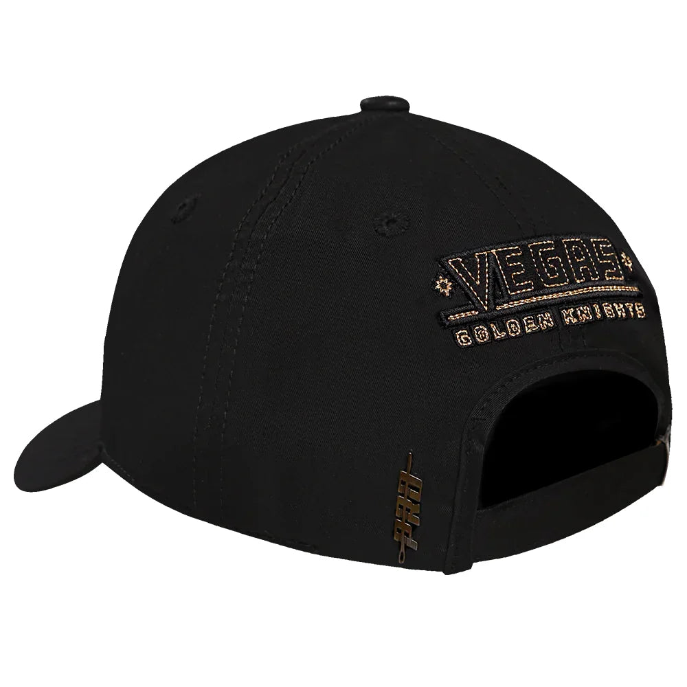 Pro Standard Vegas Golden Knights Unisex Black & Gold Metallic Thread Dad Hat - Stylish Baseball Cap for Fans, Sports Enthusiasts & Casual Wear