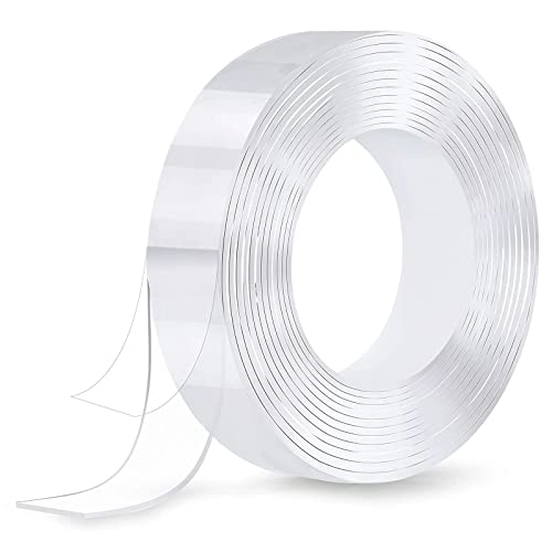 ONLUCKY Heavy Duty Double Sided Tape - 9.85FT Multipurpose Removable Mounting Adhesive, Reusable Strong Sticky Wall Tape for Hanging Pictures, Posters, Decorations & Home Organization