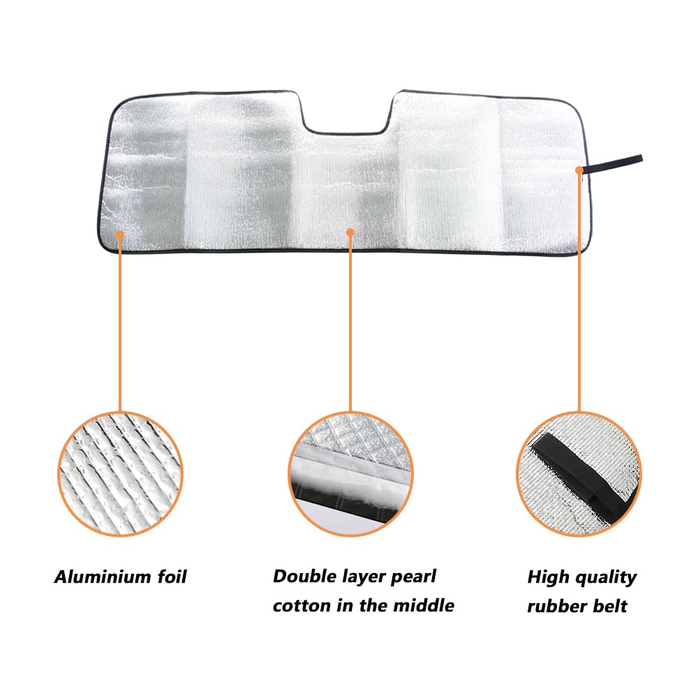 2024-2025 Jeep Wrangler JL Windshield Sun Shade - Foldable Sun Visor & Heat Shield for UV Protection | Perfect for Summer Parking, Road Trips & Outdoor Adventures