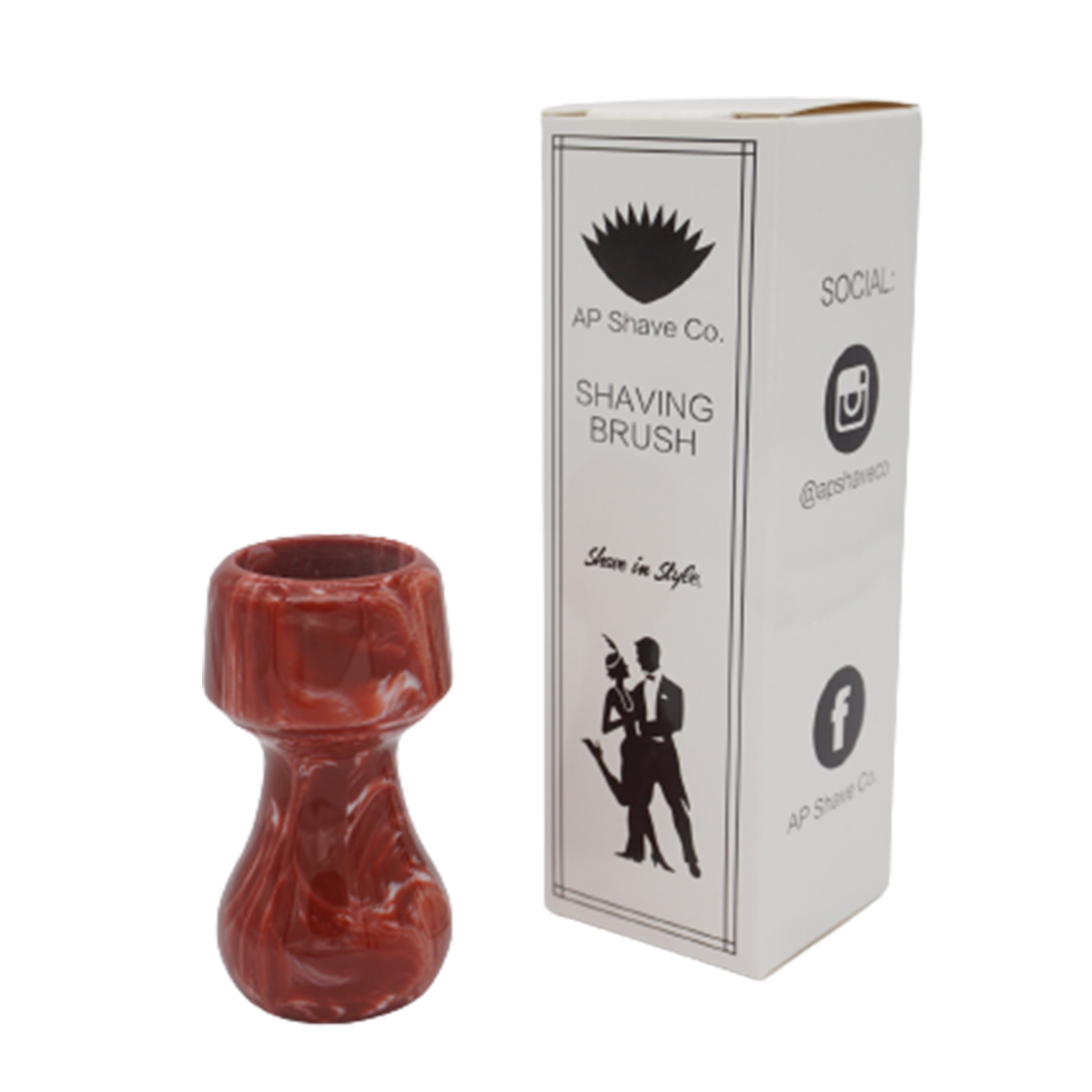 Handmade Strawberry Cream Shaving Brush Handle - Fits 24mm & 26mm Knots - Perfect for Wet Shaving & Grooming Gifts for Men