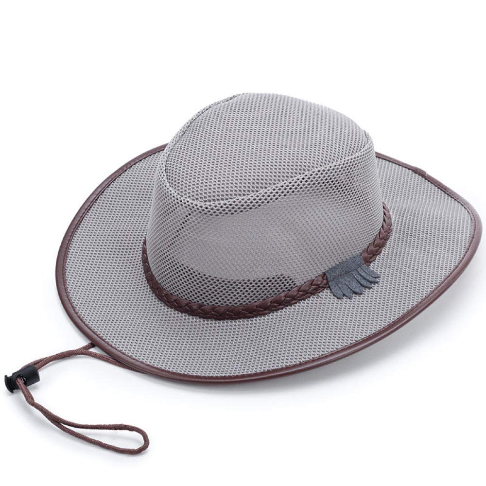 Western Style Cloth Band Fishing Bucket Hat - Brown Cowboy Hat for Outdoor, Camping & Country Music Festivals