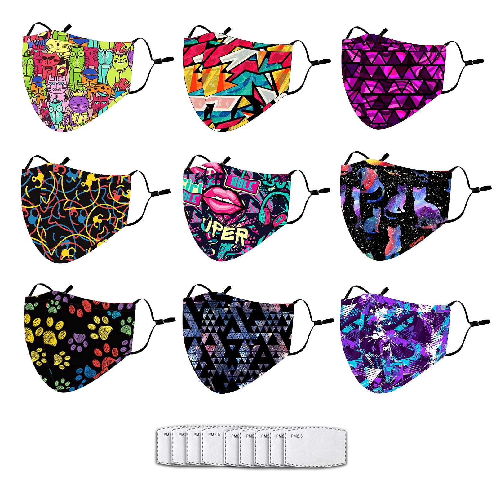 Reusable Cotton Face Mask with Nose Wire for Women - Washable Breathable Comfortable Cloth Face Covering - Perfect for Daily Use, Travel, and Outdoor Activities
