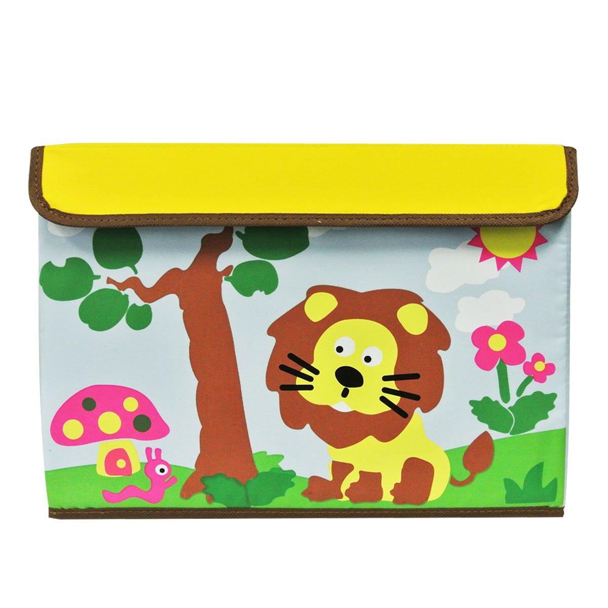 Wrapables® Kids Fabric Storage Bin for Toys, Clothes & Organizing - Lion Design Playroom & Nursery Storage Solution